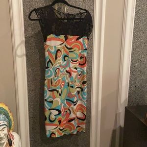 Colorful and lace dress